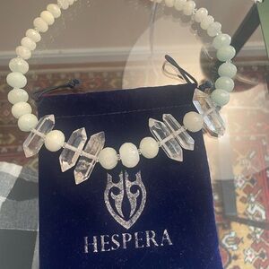 Hespera Blue Jade and crystal necklace